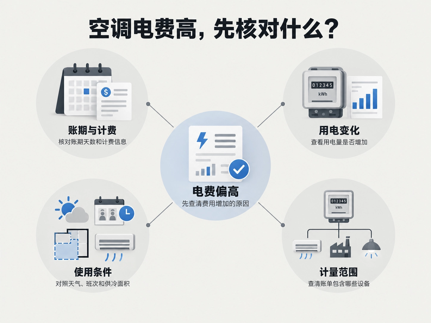 先看账单：用电量和计费情况分别核对